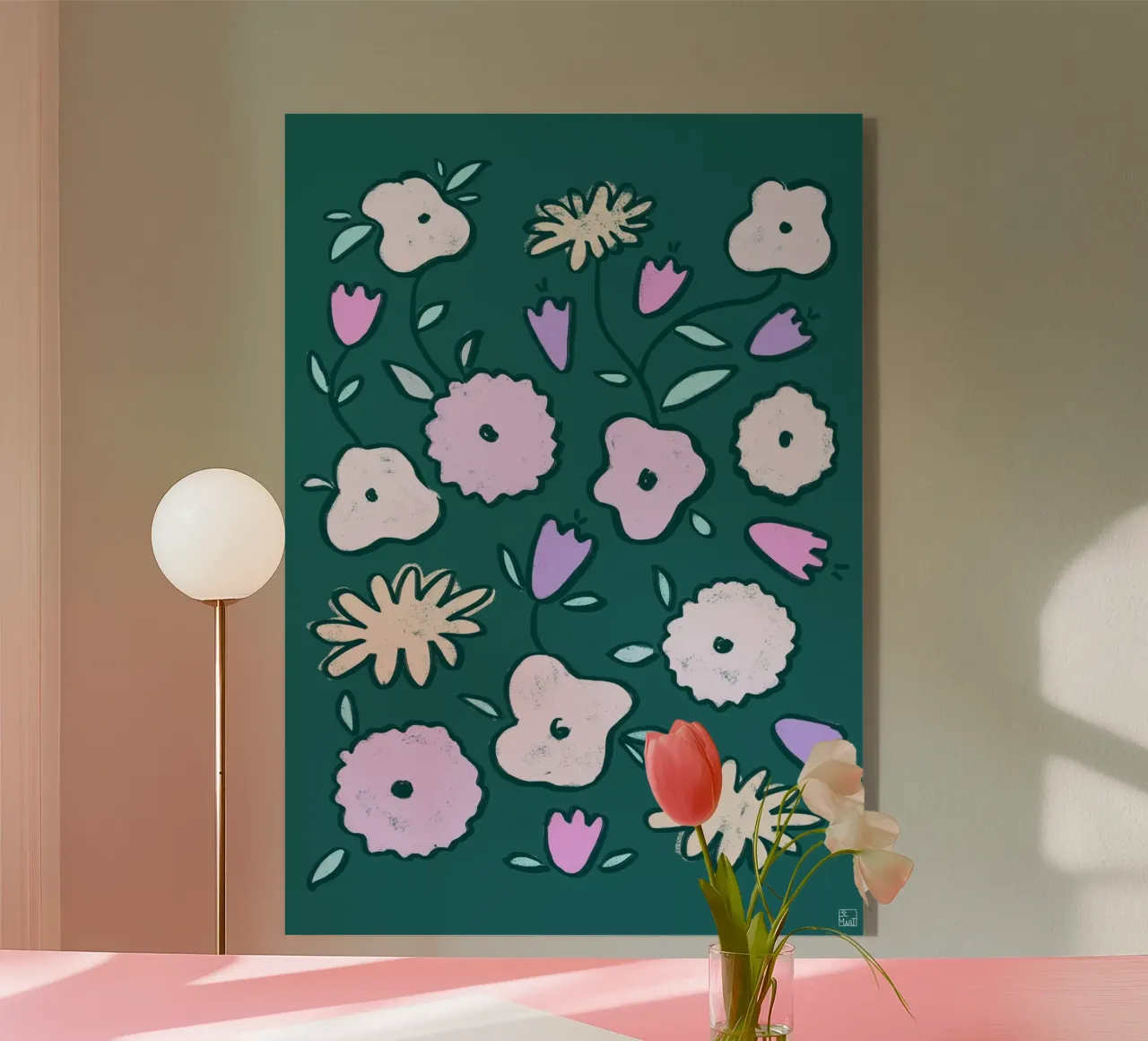 Wildflower Pattern plexiglass da Be Mart