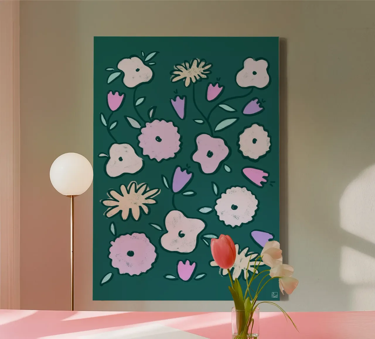 Wildflower Pattern canvas by Be Mart