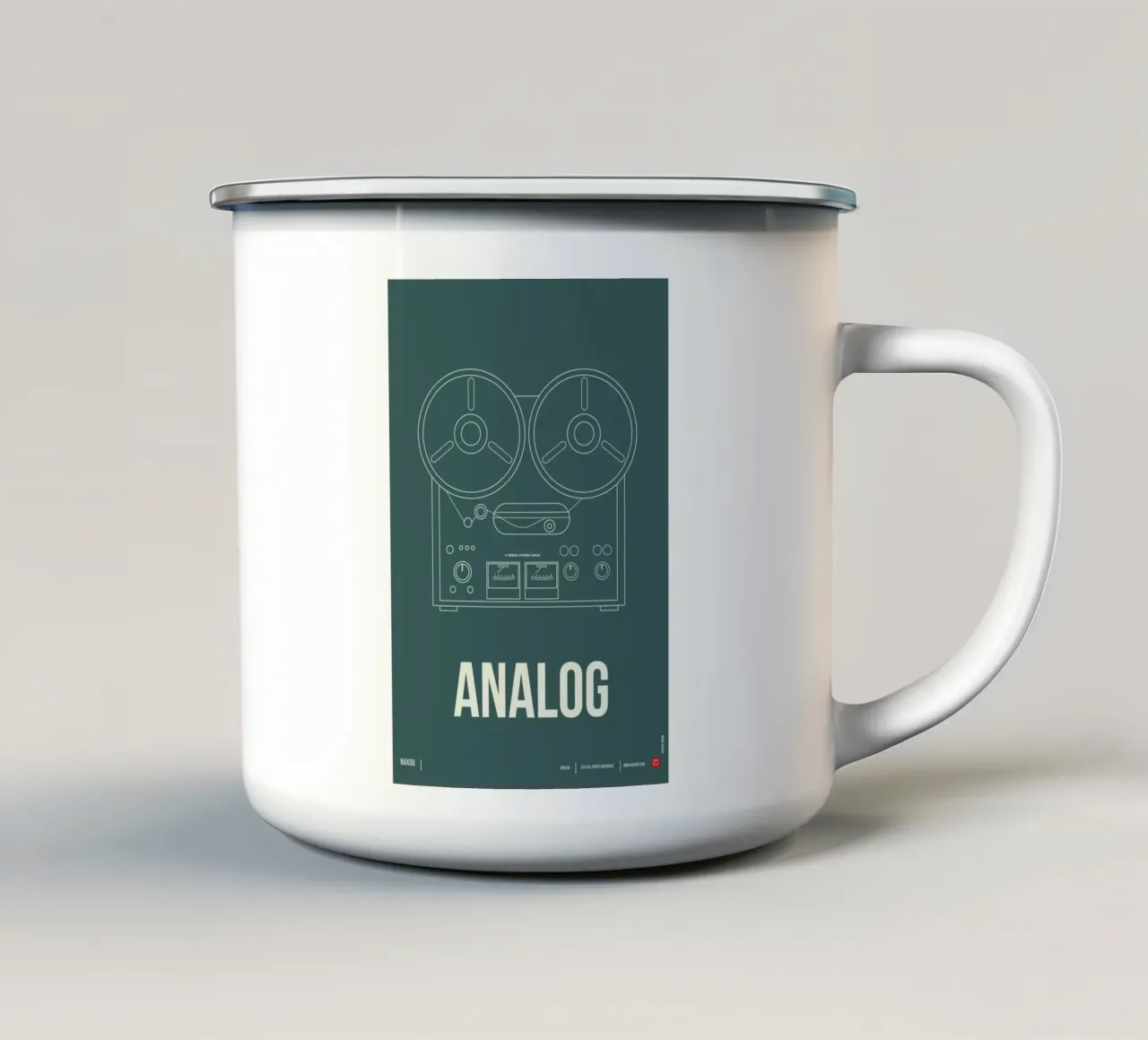 Analog Poster tazza in smalto da Naxart