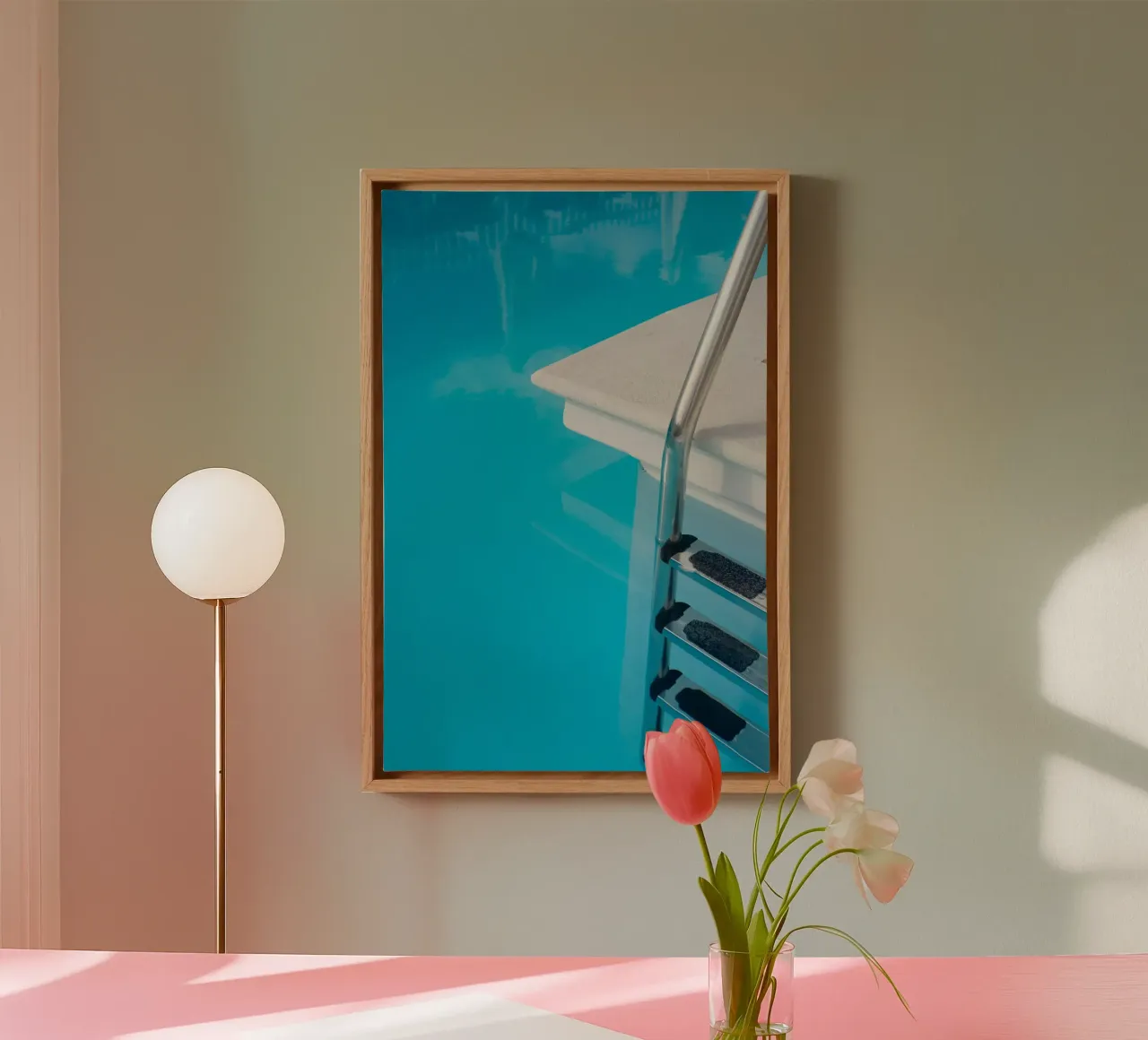 #3 crystal calm tela con Cornice a cassetta da konstantin