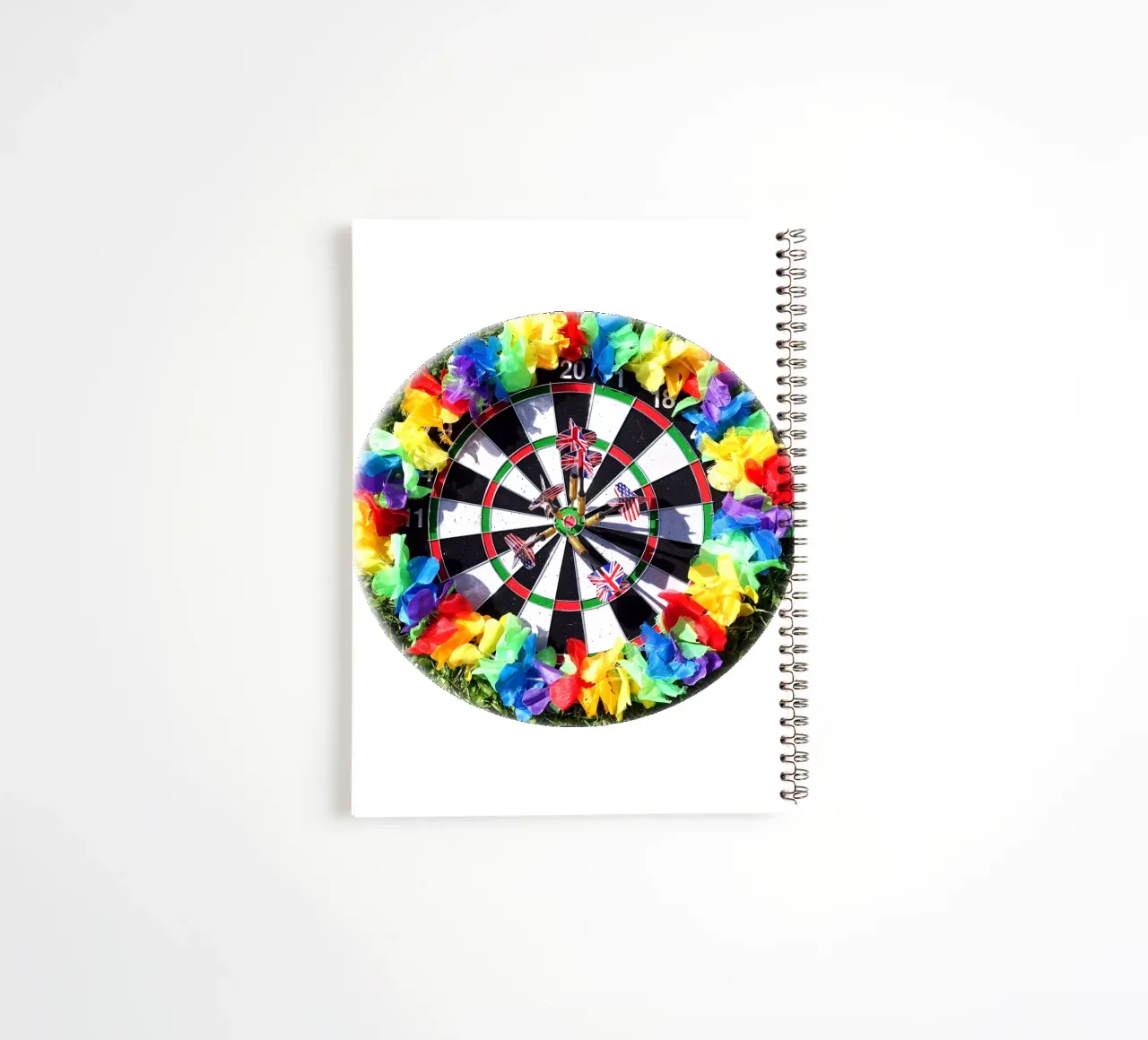 Raimbow darts spiral notebook by Massimo Frascogna