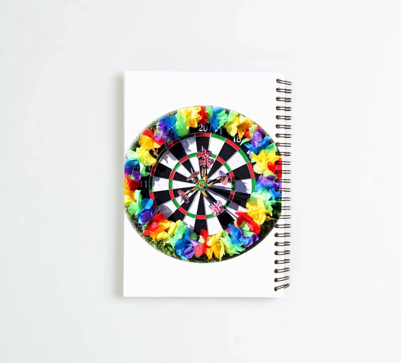 Raimbow darts spiral notebook by Massimo Frascogna