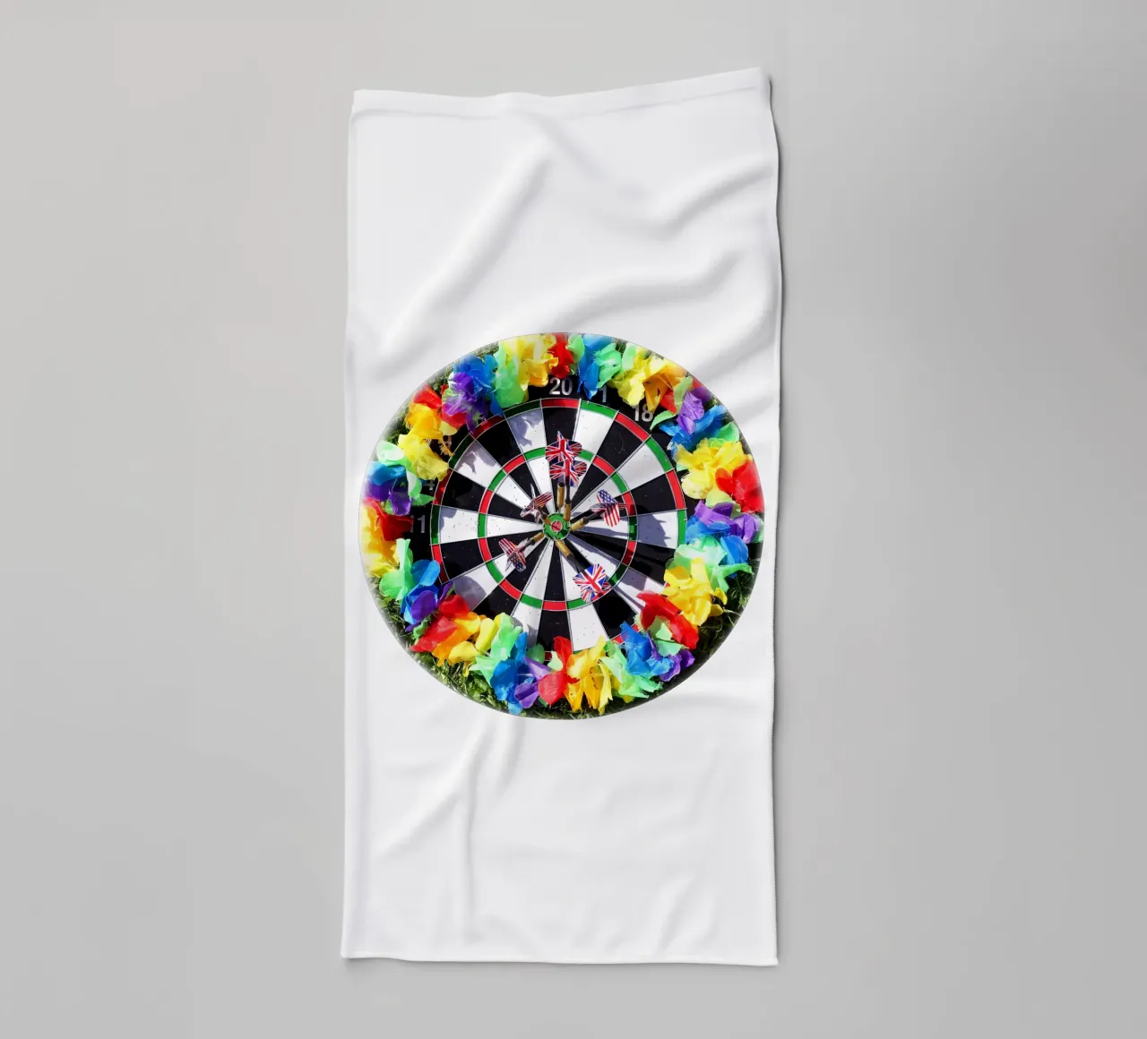 Raimbow darts towel by Massimo Frascogna