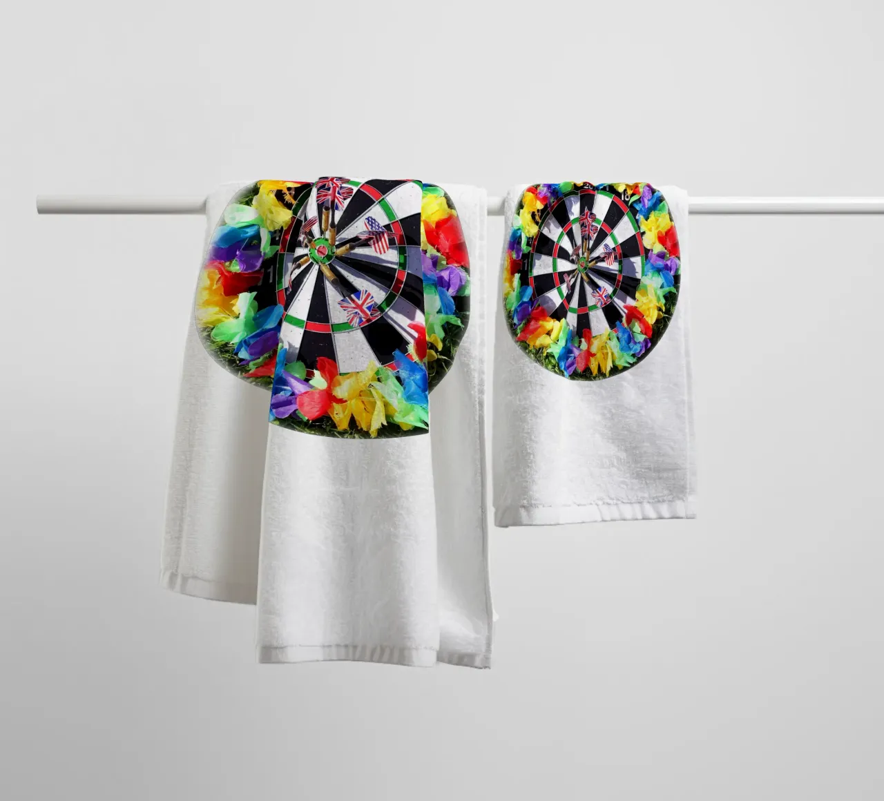 Raimbow darts towel by Massimo Frascogna