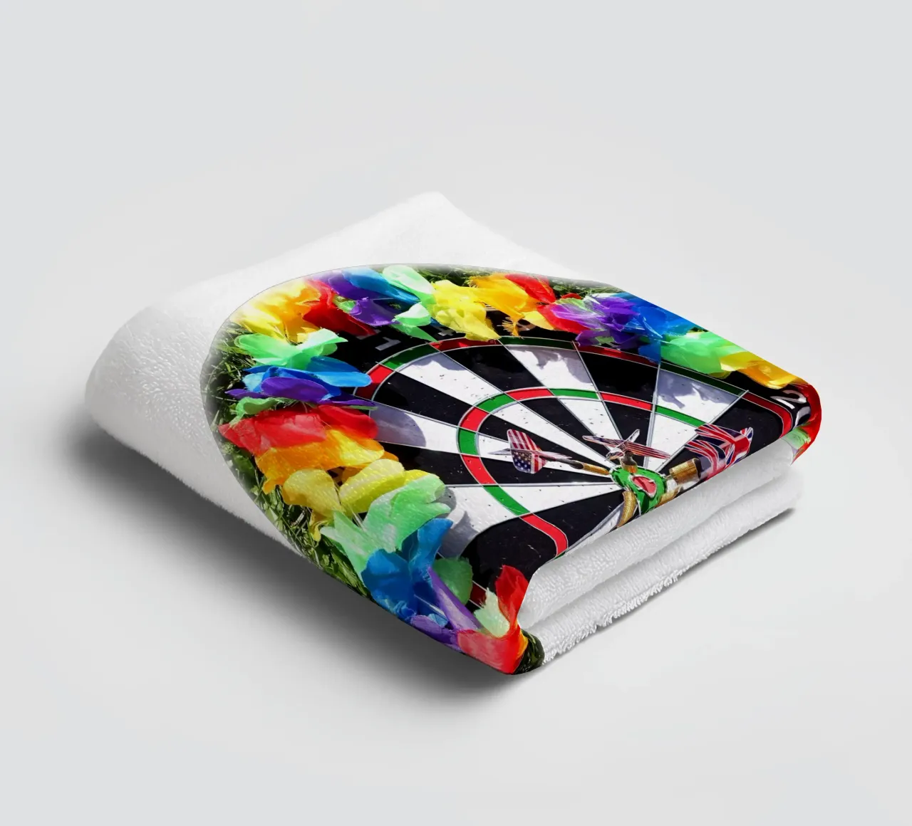 Raimbow darts towel by Massimo Frascogna
