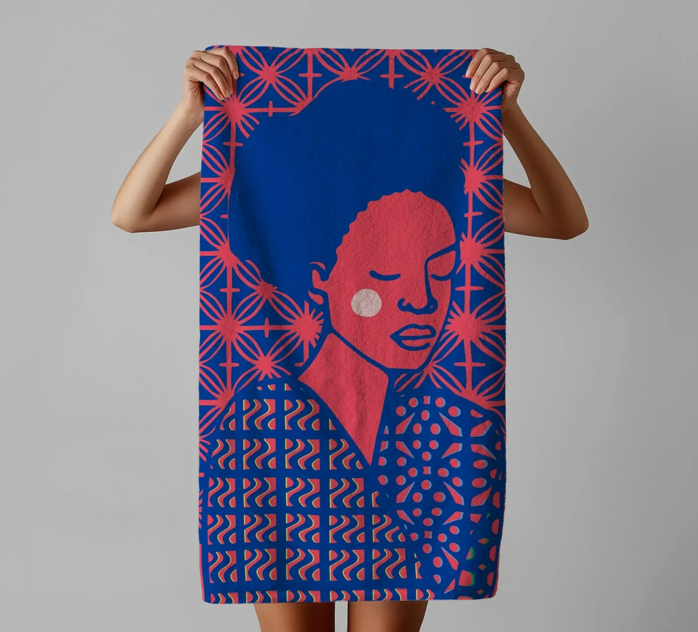 Flora badhanddoek van Portraits