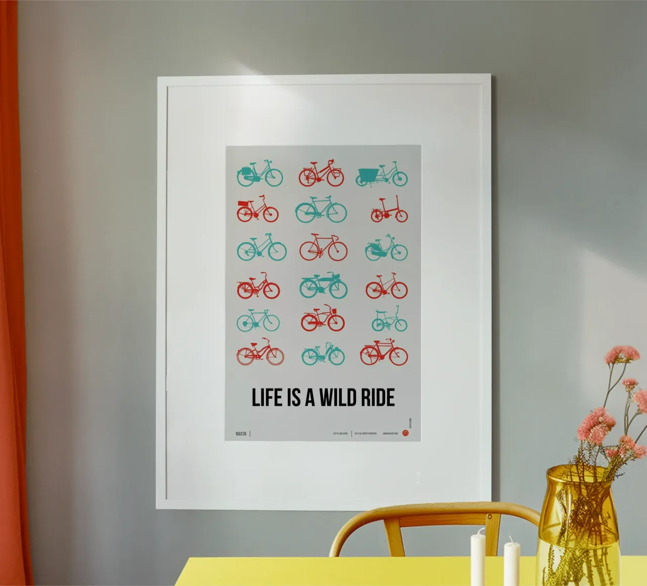 Life is a Wild Ride Poster 2 poster con telaio in alluminio da Naxart