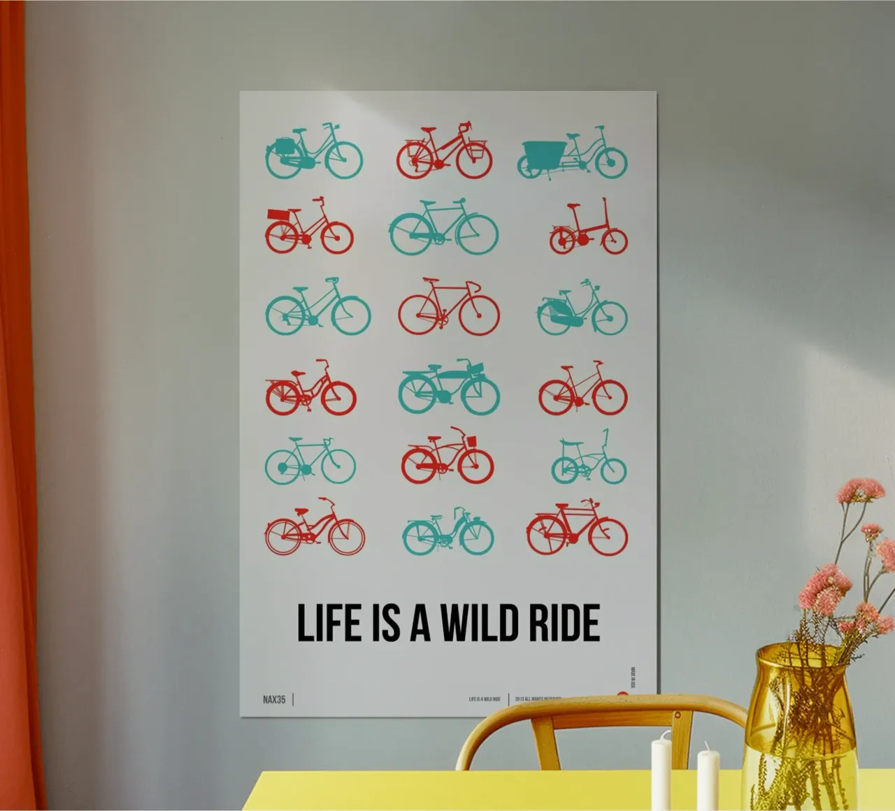 Life is a Wild Ride Poster 2 poster con telaio in alluminio da Naxart