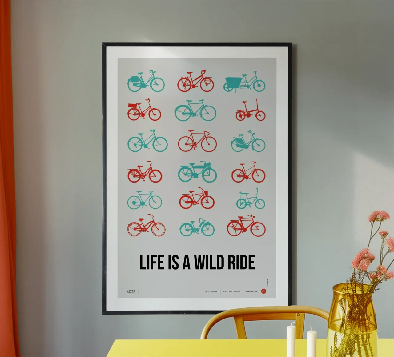 Life is a Wild Ride Poster 2 poster con telaio in alluminio da Naxart