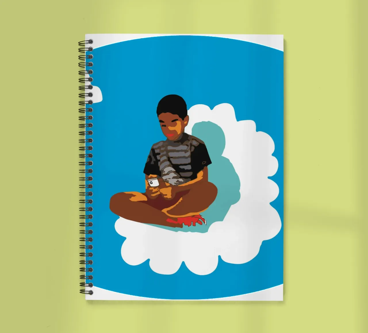 The kid in the clouds spiral notebook by Massimo Frascogna