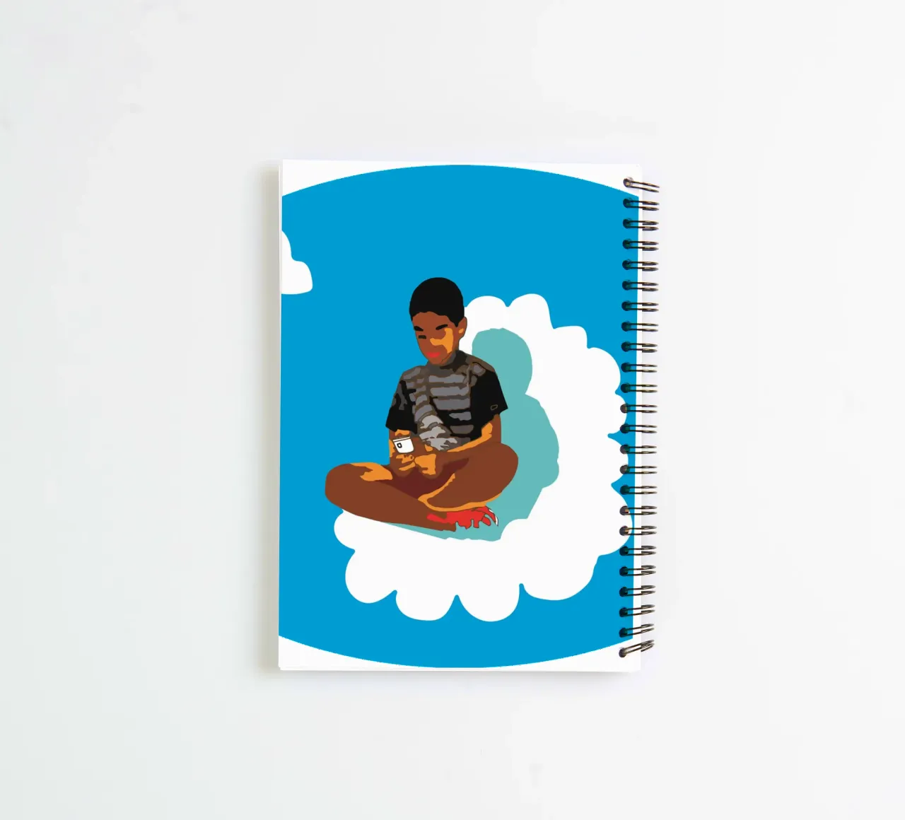 The kid in the clouds spiral notebook by Massimo Frascogna