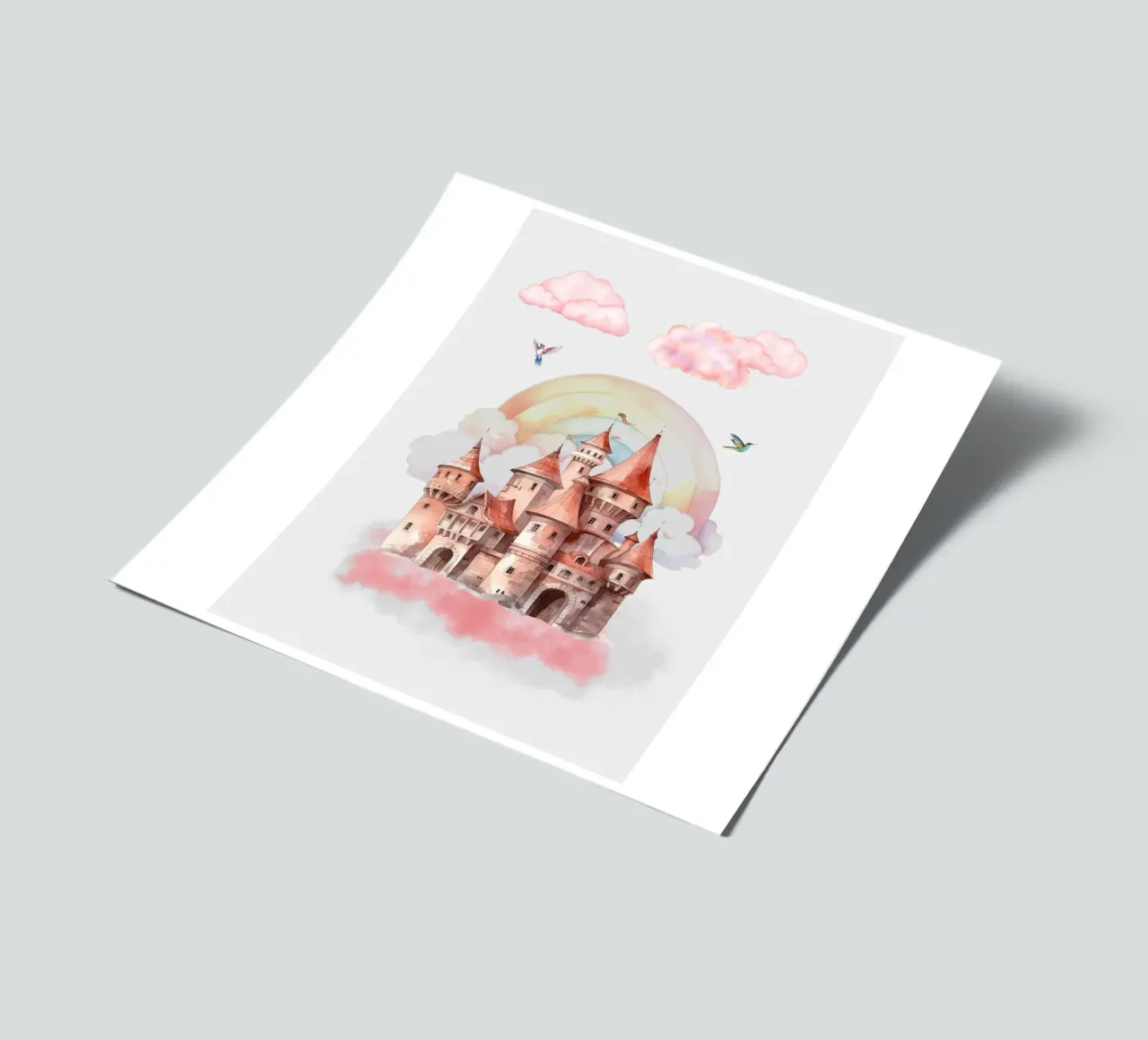 Rainbow Dream Fortress sticker sheet by Doodle Dreams Art