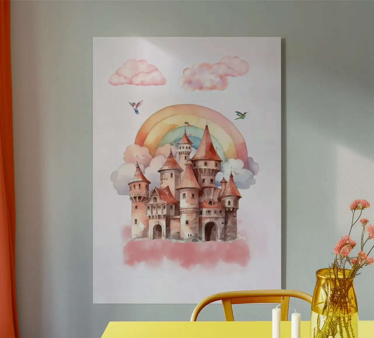 Fortezza dei sogni arcobaleno plexiglass da Doodle Dreams Art