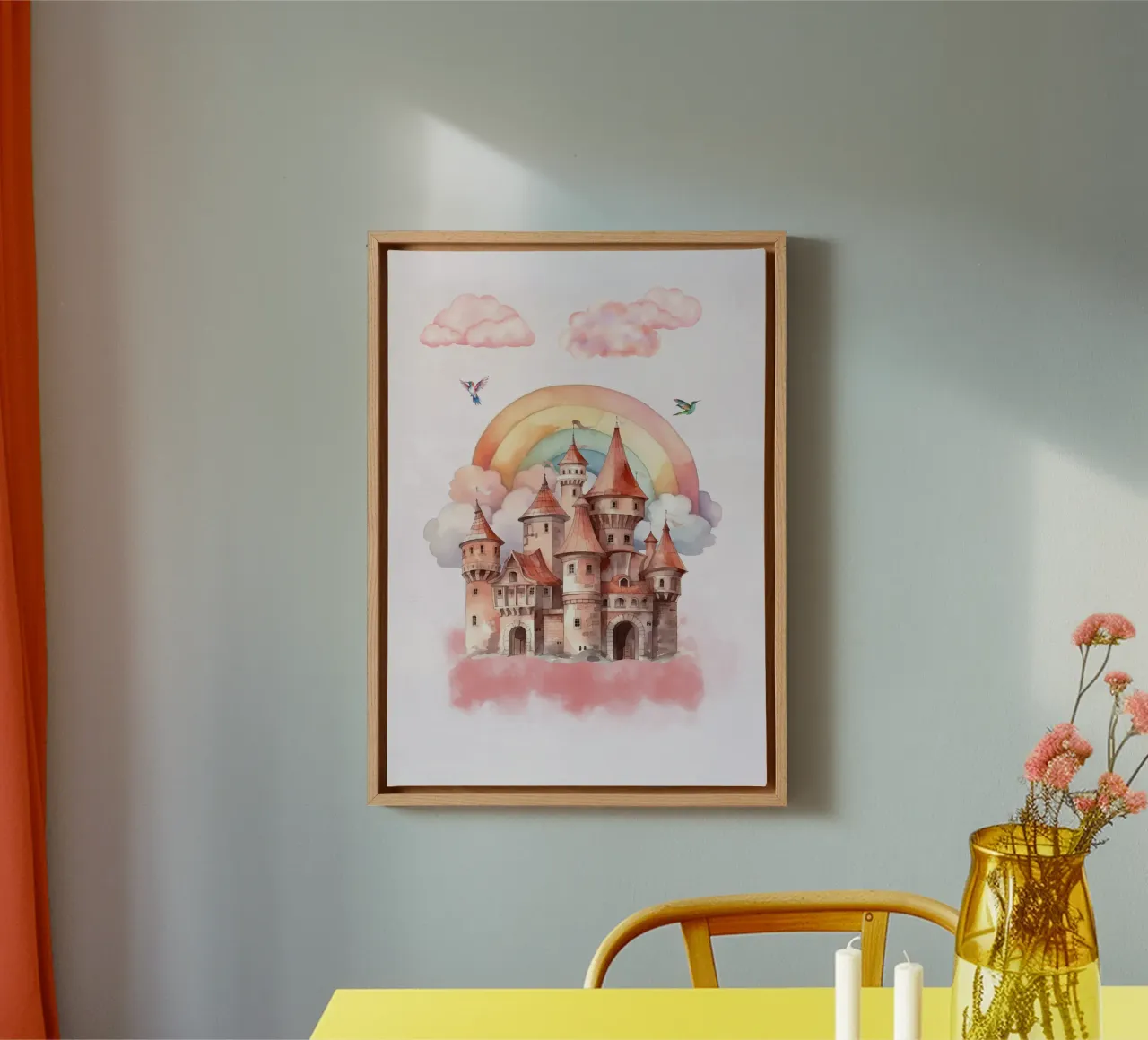 Fortezza dei sogni arcobaleno tela da Doodle Dreams Art