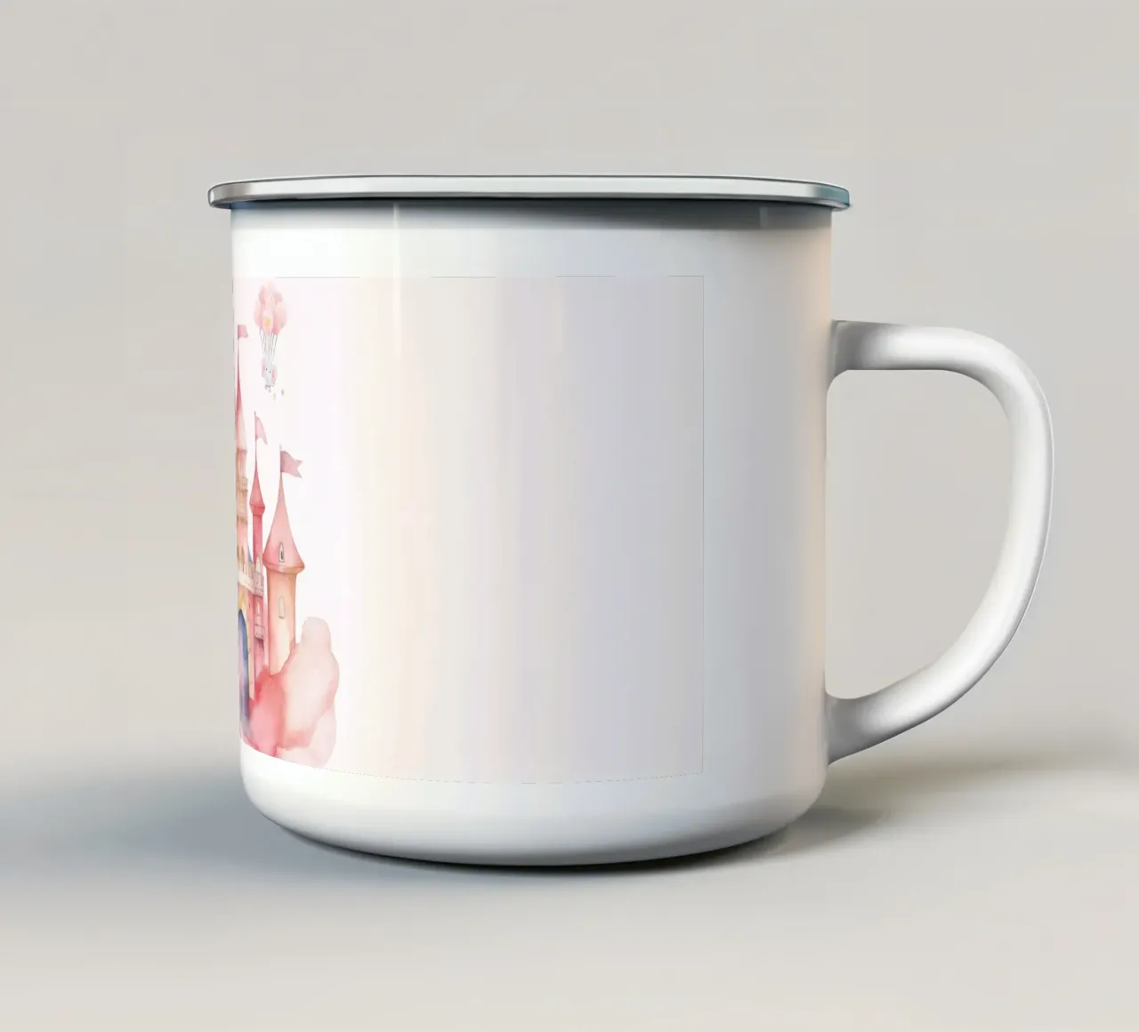 Palazzo delle fiabe pastello tazza in smalto da Doodle Dreams Art