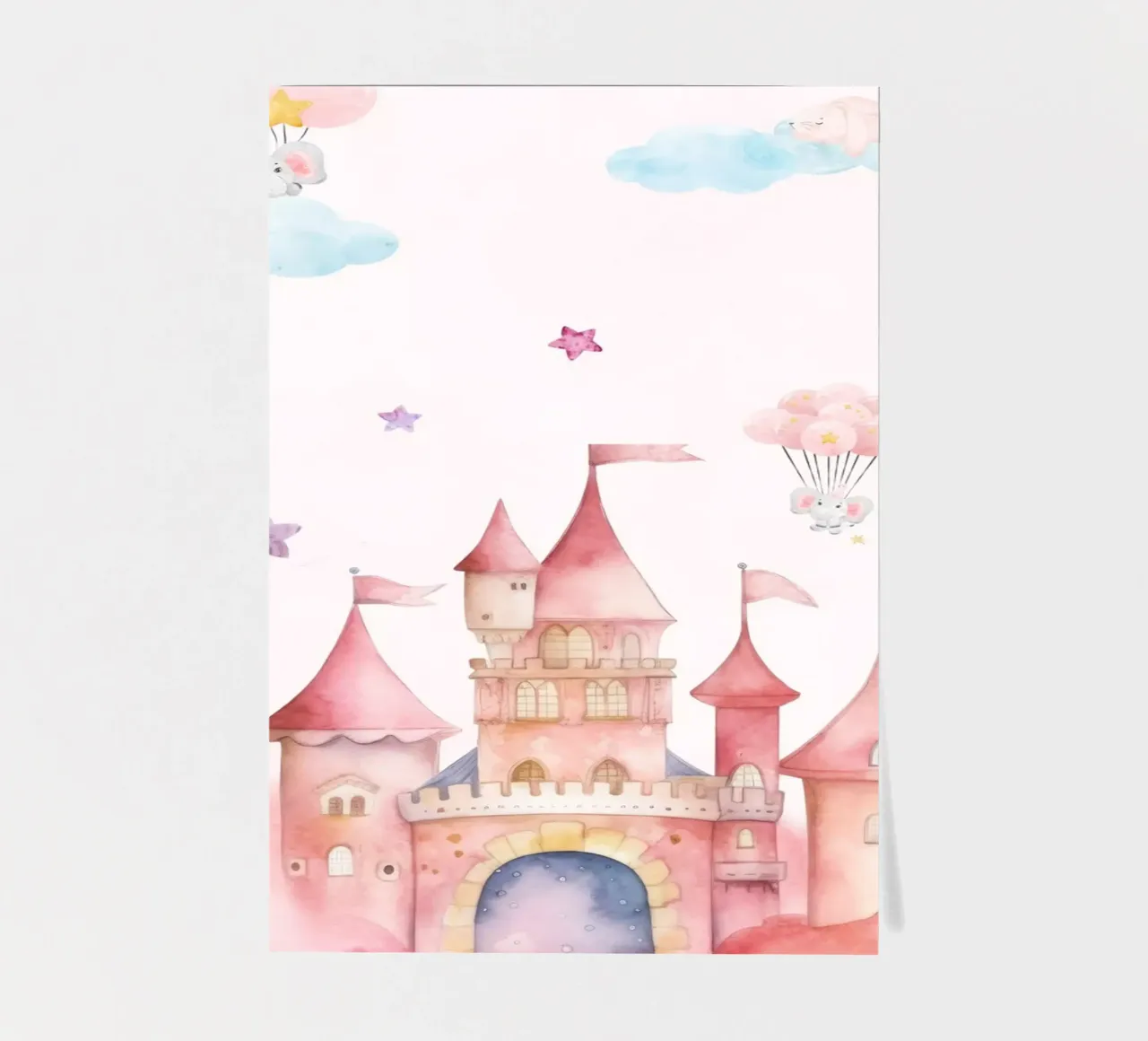 Pastel Fairy Tale Palace sticker sheet by Doodle Dreams Art