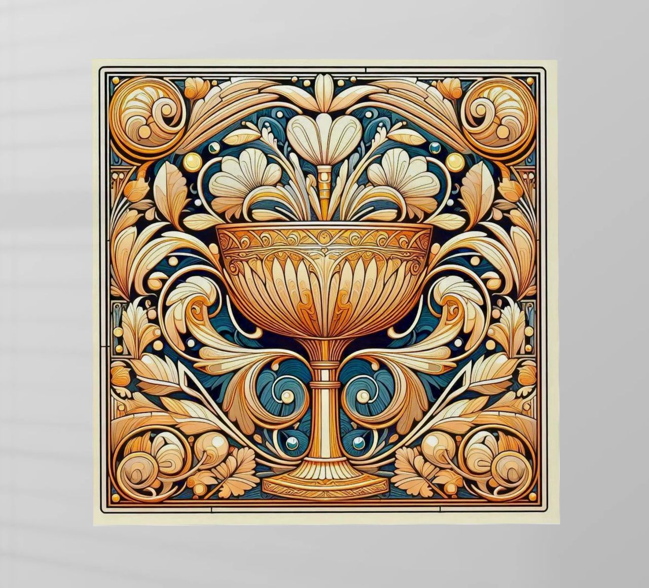 Calice d'oro pellicola backlit da Art-Nouveau-Dsg