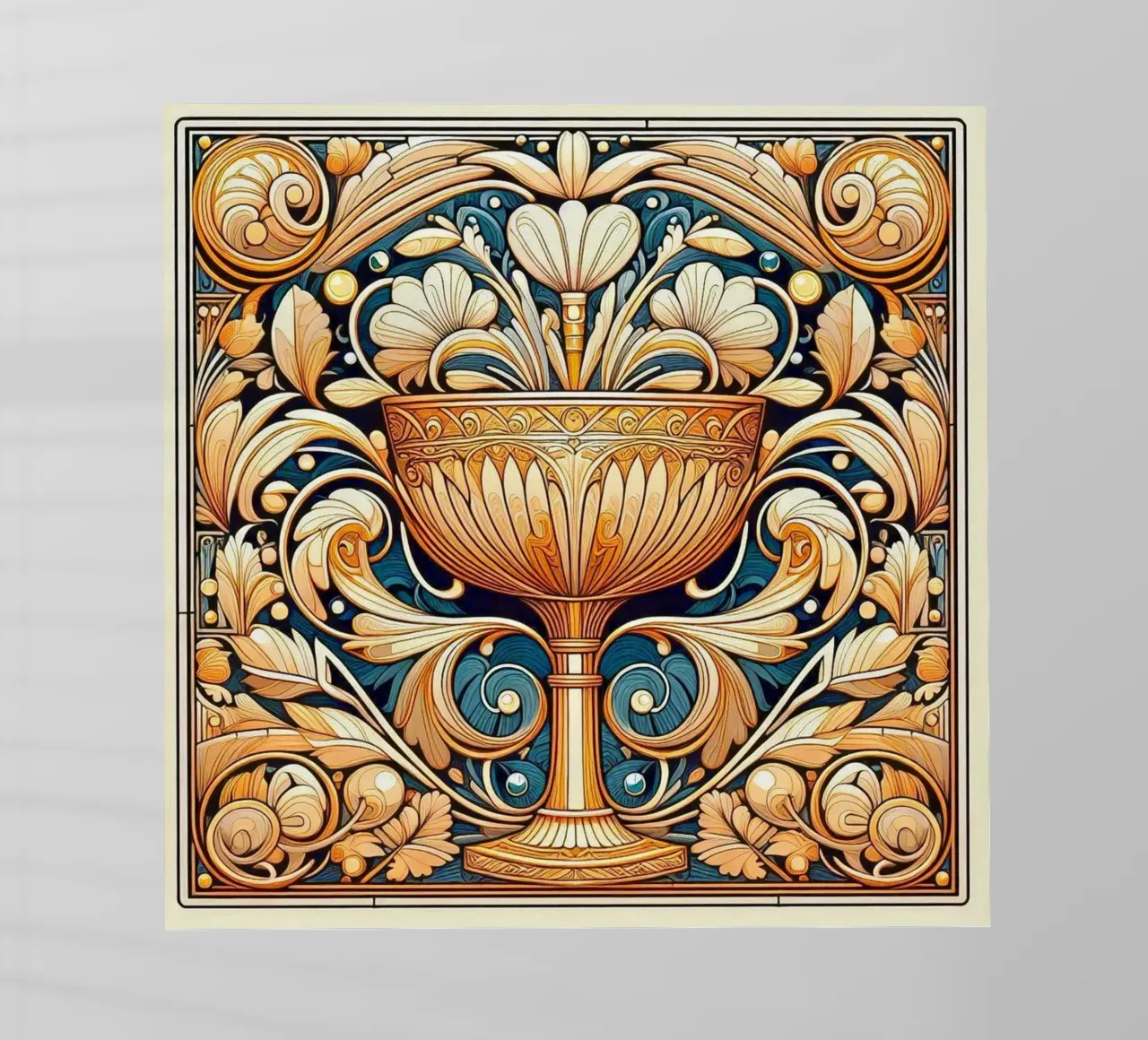 Calice d'oro pellicola backlit da Art-Nouveau-Dsg