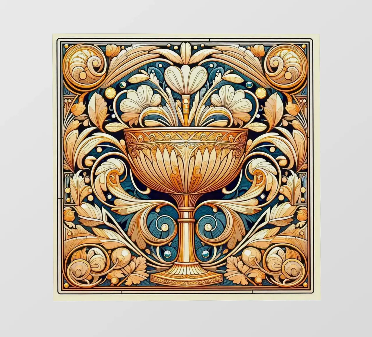 Calice d'oro pellicola backlit da Art-Nouveau-Dsg