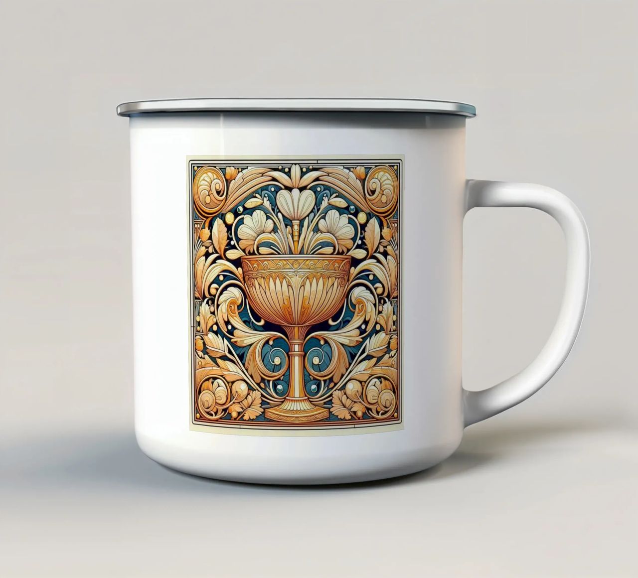Calice d'oro tazza in smalto da Art-Nouveau-Dsg