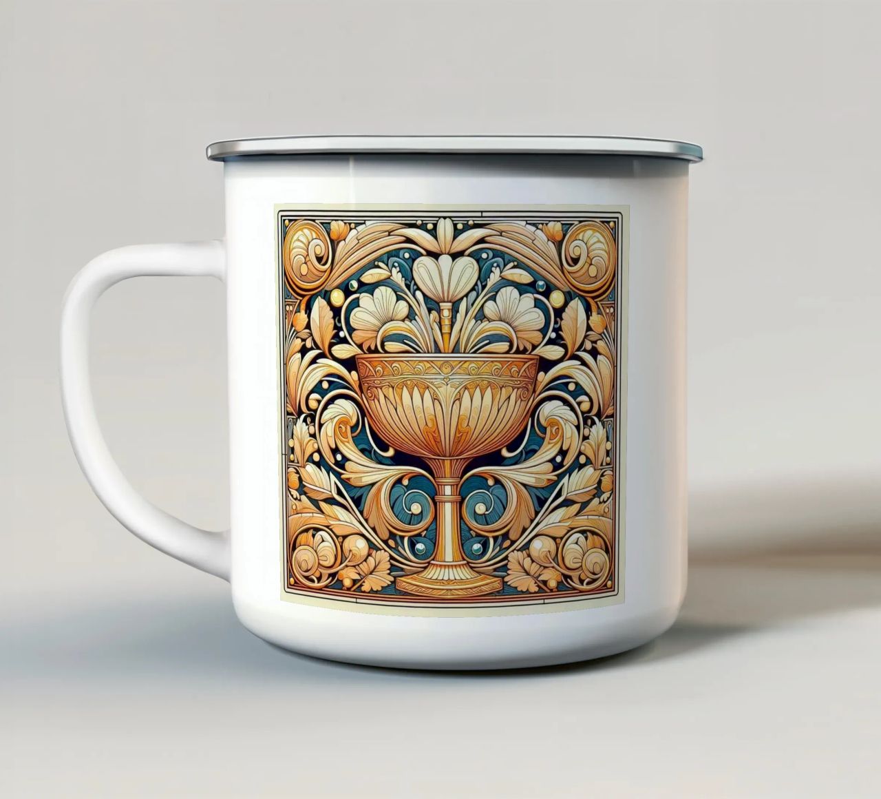 Calice d'oro tazza in smalto da Art-Nouveau-Dsg