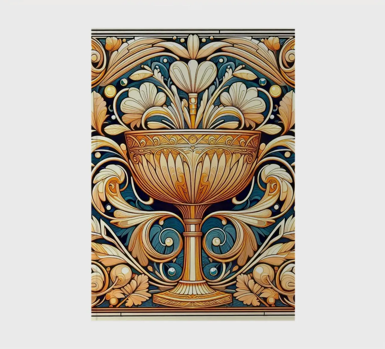 Goldener Kelch Notizbuch von Art-Nouveau-Dsg