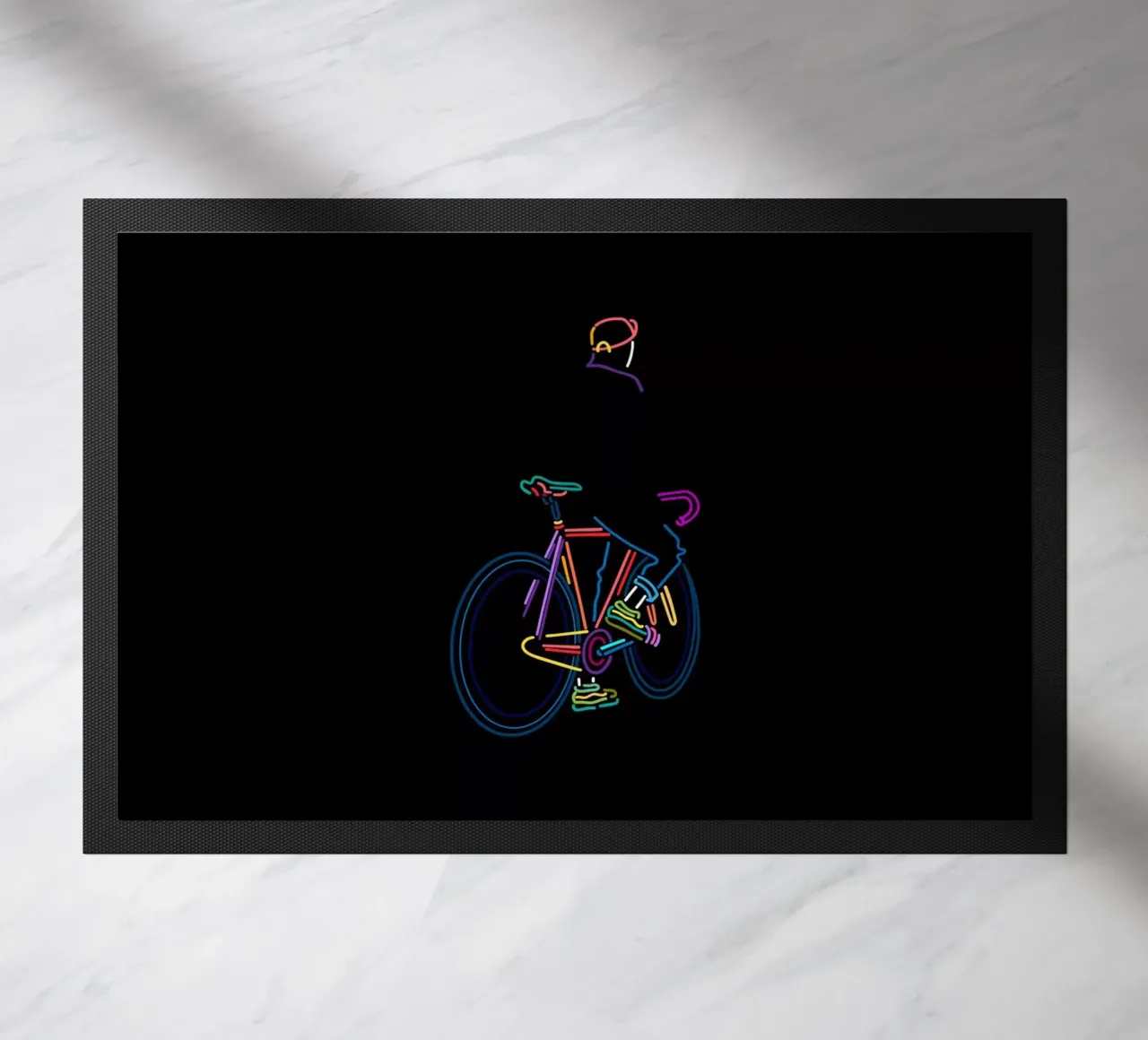 Op schema deurmat van The Cyclist