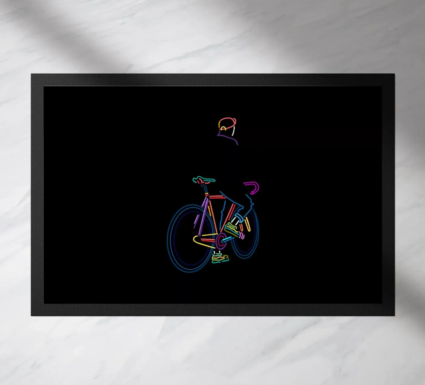 Op schema deurmat van The Cyclist