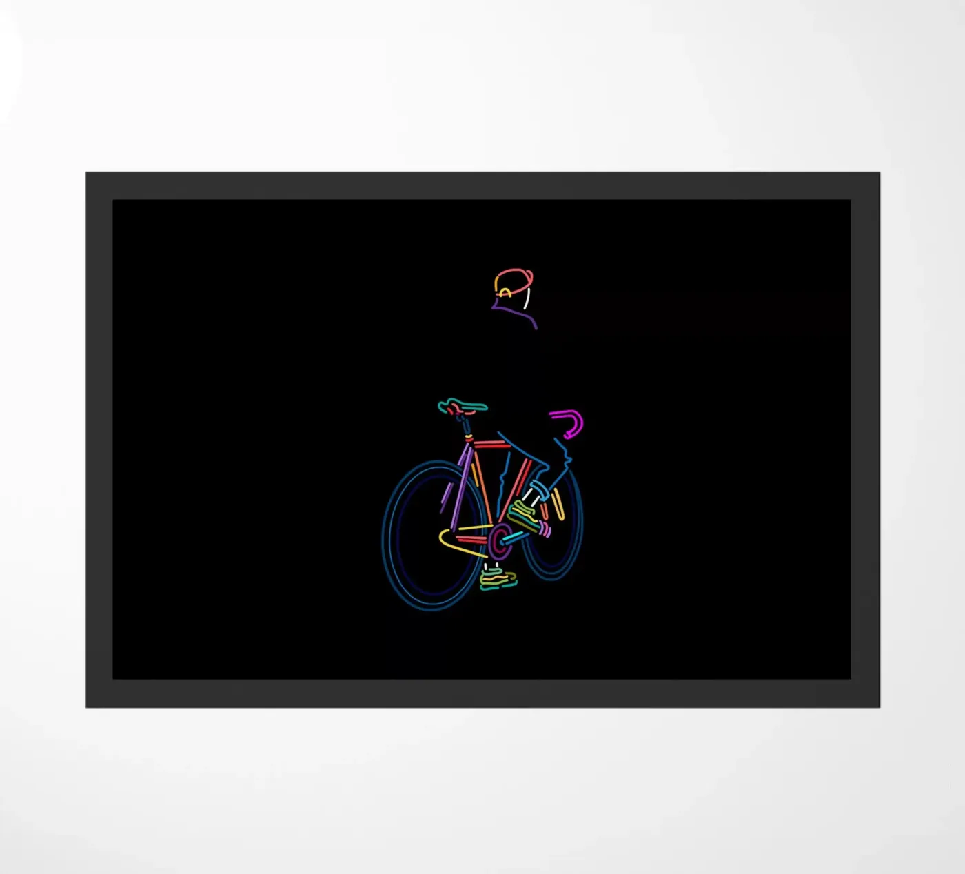 Op schema deurmat van The Cyclist