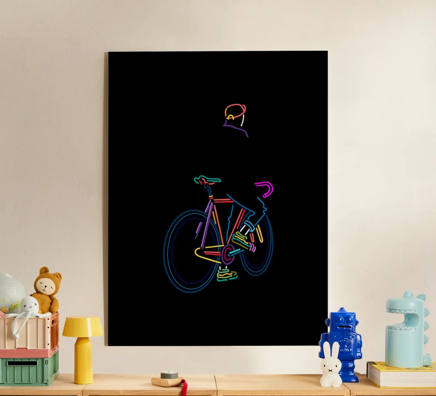Op schema acryl van The Cyclist