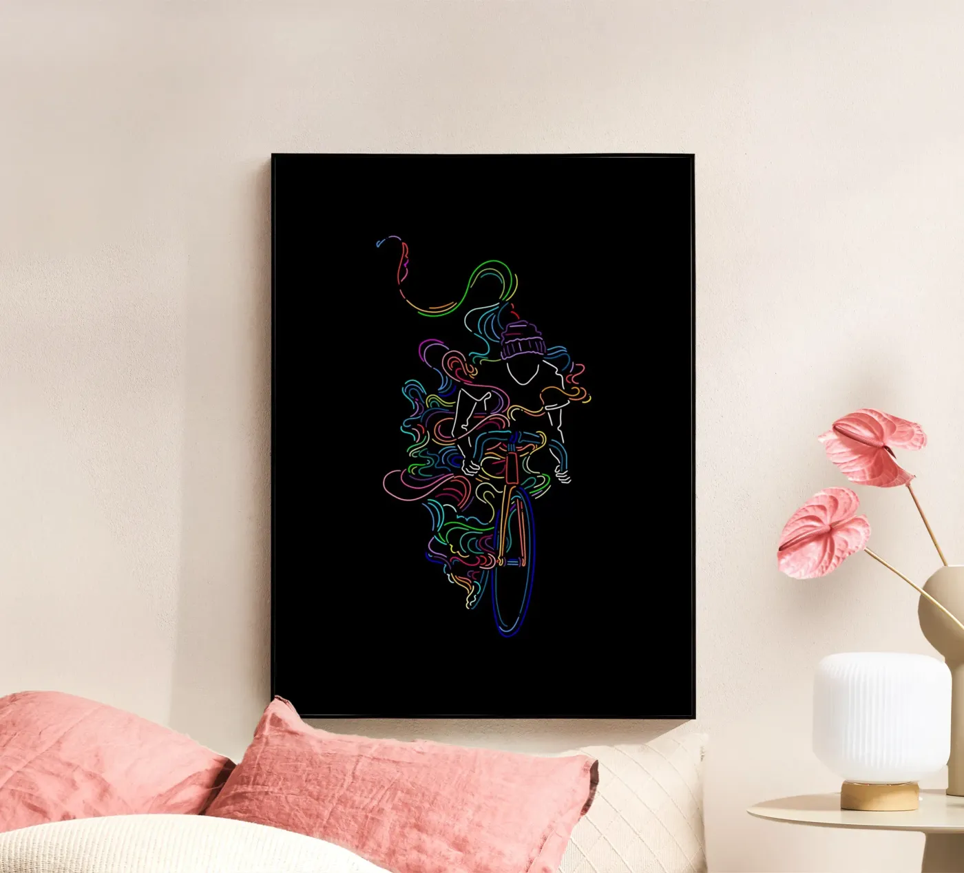 Fixie acryl van The Cyclist