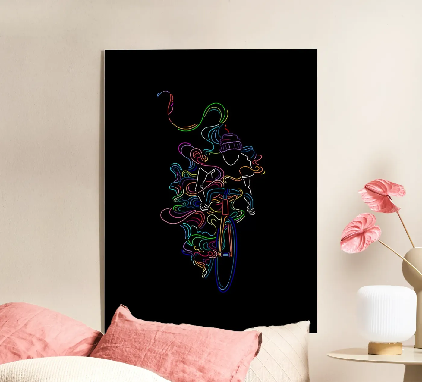 Fixie acryl van The Cyclist