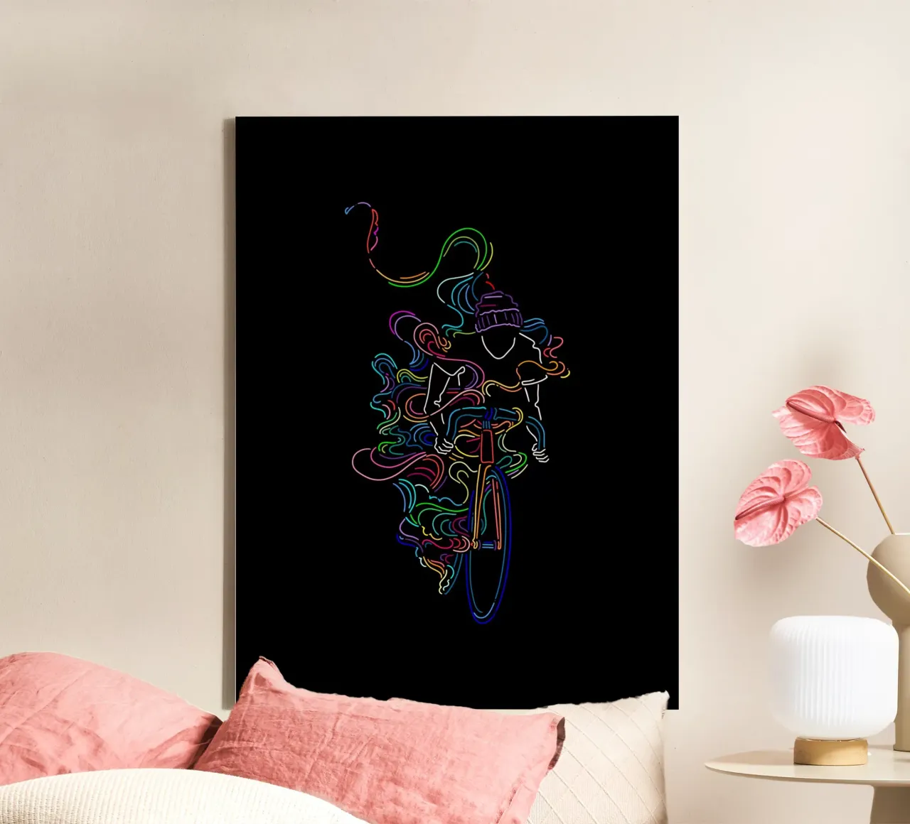 Fixie canvas with Floater frame by The Cyclist