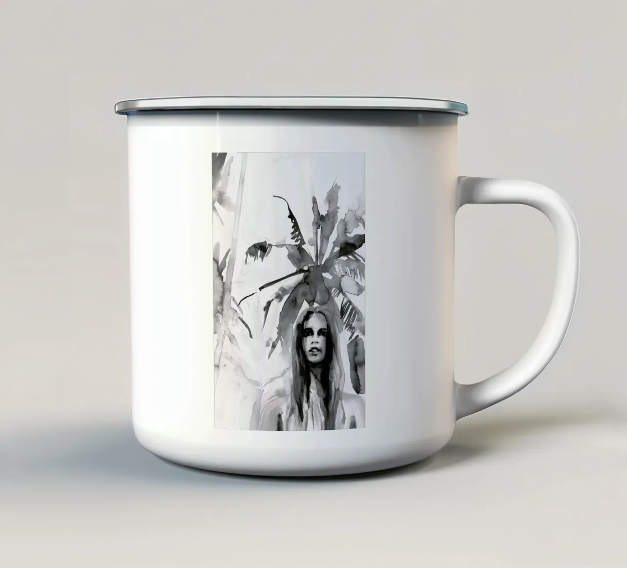 Coffee and Bad Thoughts tazza in smalto da Victoria Verbaan
