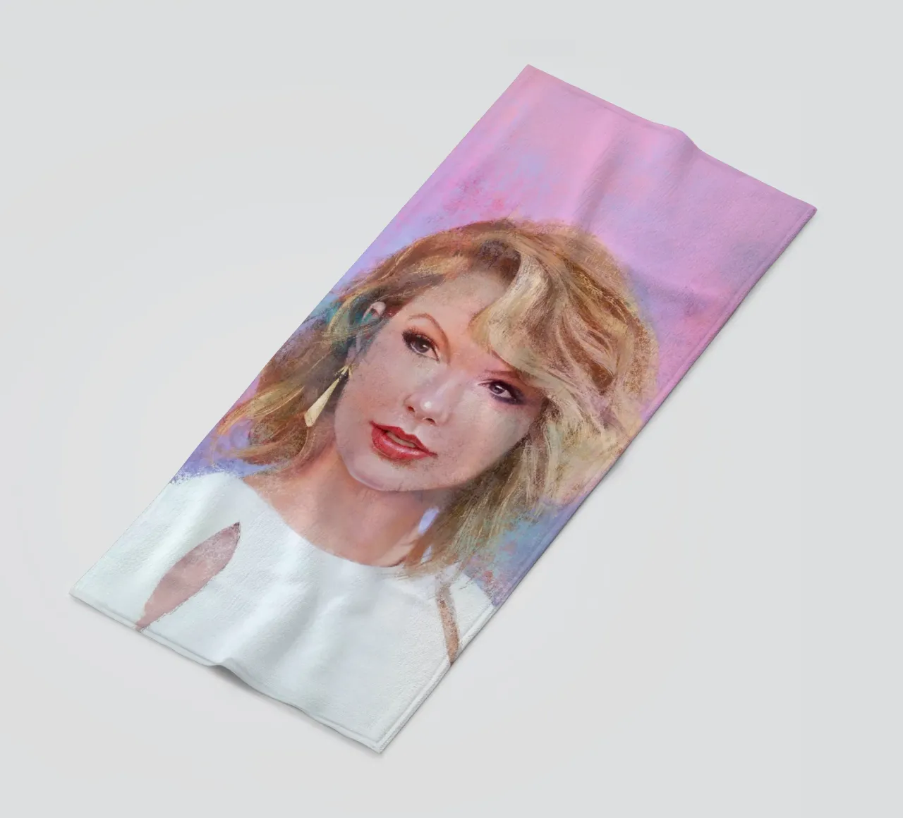 Taylor Swift - Fearless Storyteller beach towel by Artascy Art