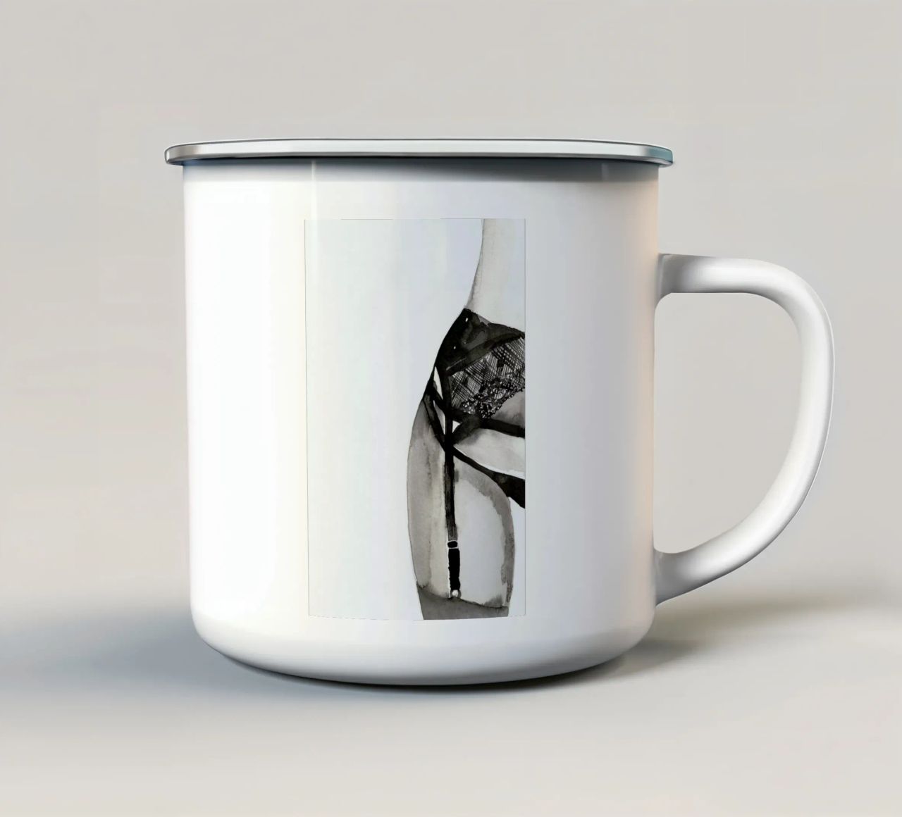 Halfway to Eight Points Emaille Tasse von Victoria Verbaan
