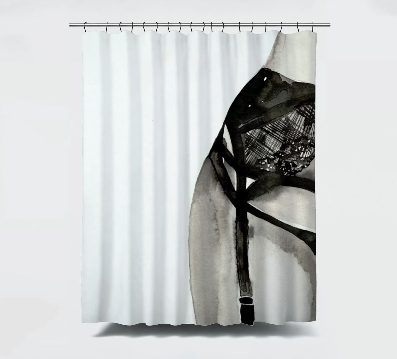 Halfway to Eight Points Duschvorhang von Victoria Verbaan