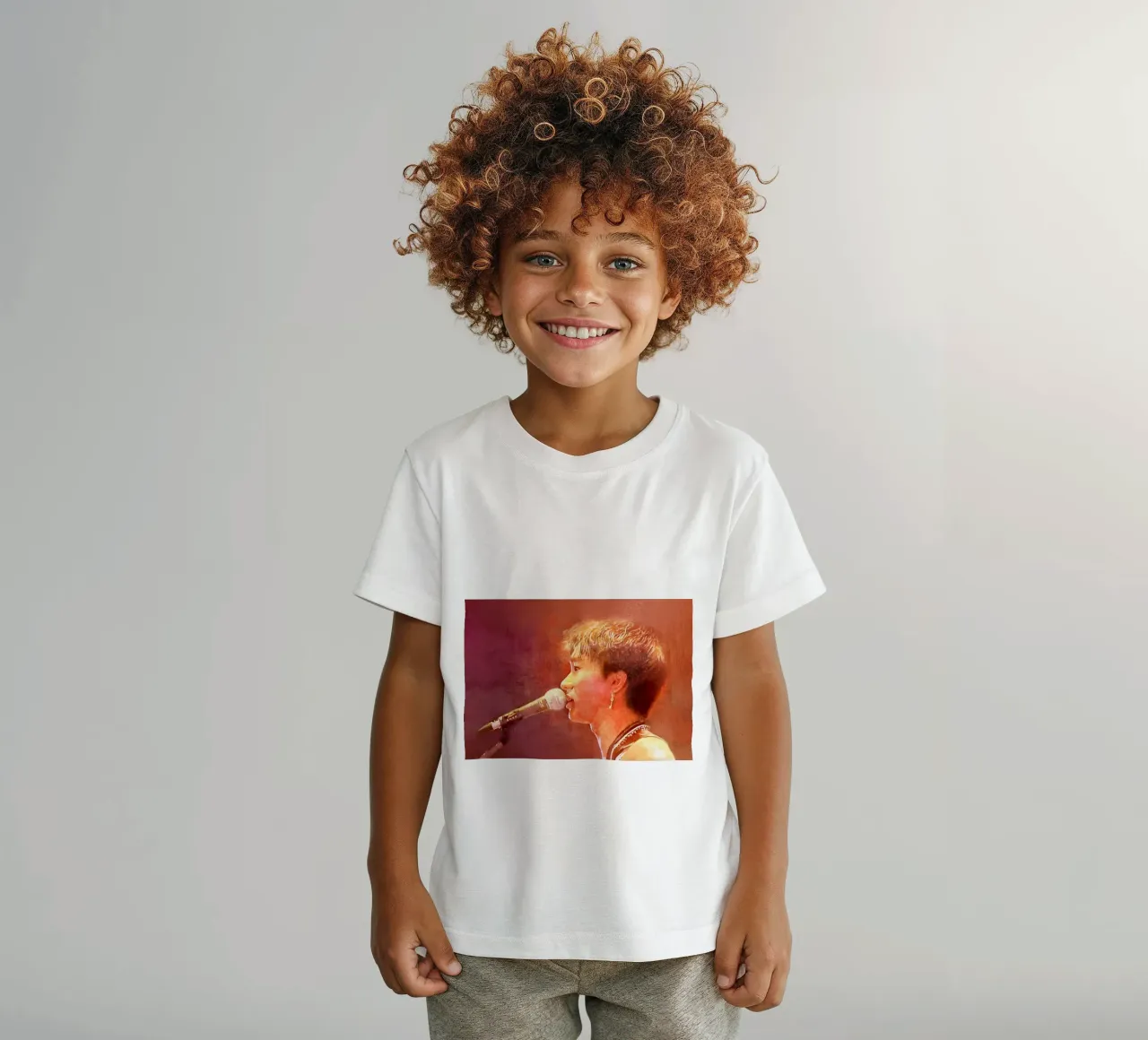 Wong Ka Kui 黃家駒 - Musical Visionary kids t-shirt by Artascy Art