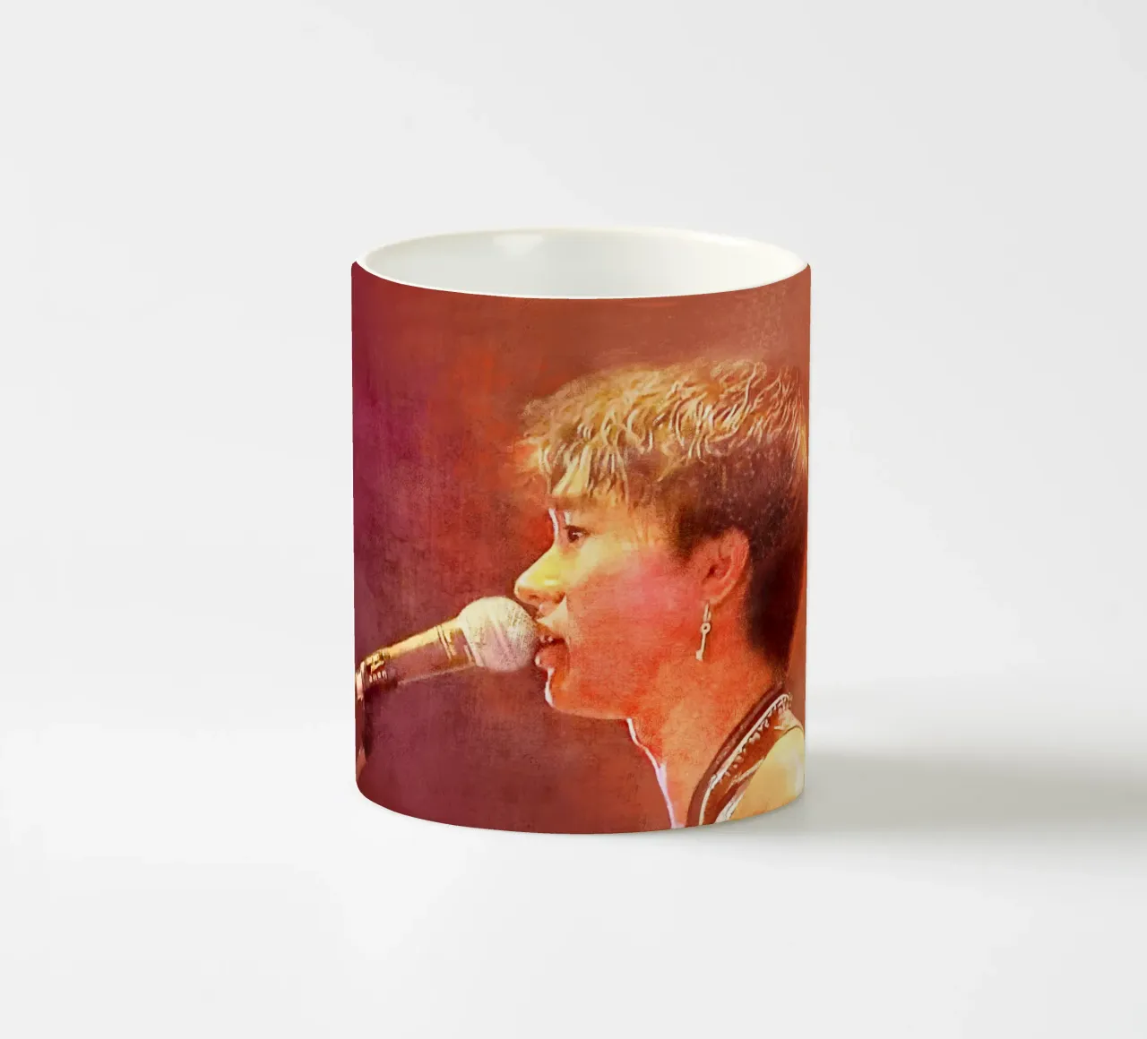 Wong Ka Kui 黃家駒 - Visionario musicale tazza in ceramica da Artascy Art