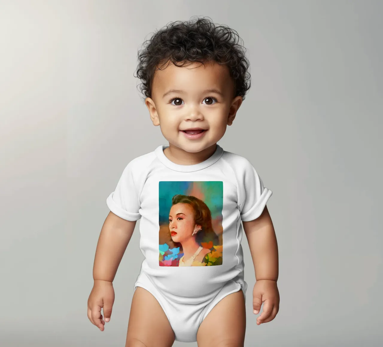 Anita Mui 梅艳芳 - Iconic Trailblazer short-sleeve baby romper by Artascy Art