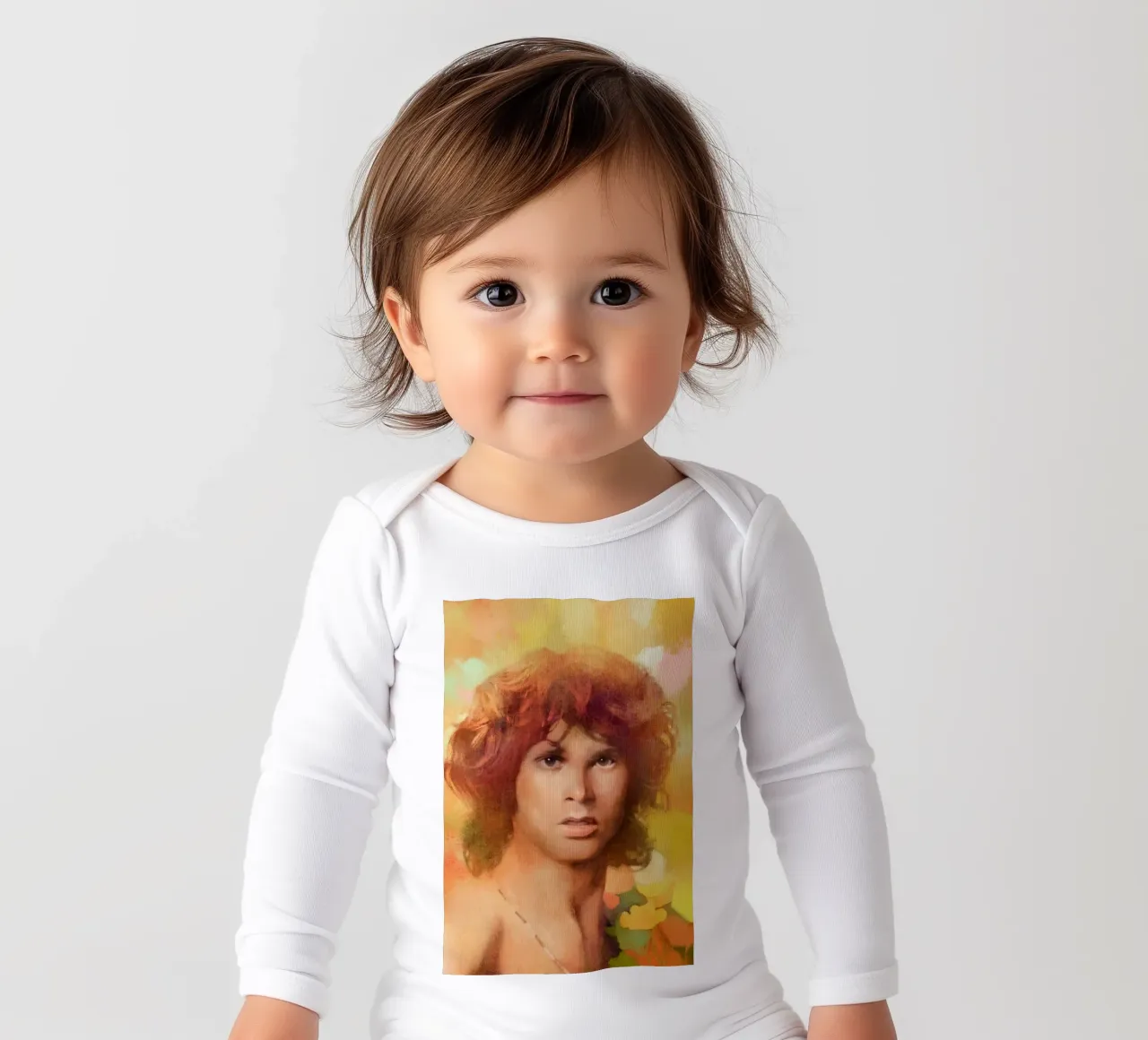 Jim Morrison - Mystischer Dichter Langarm Babybody von Artascy Art