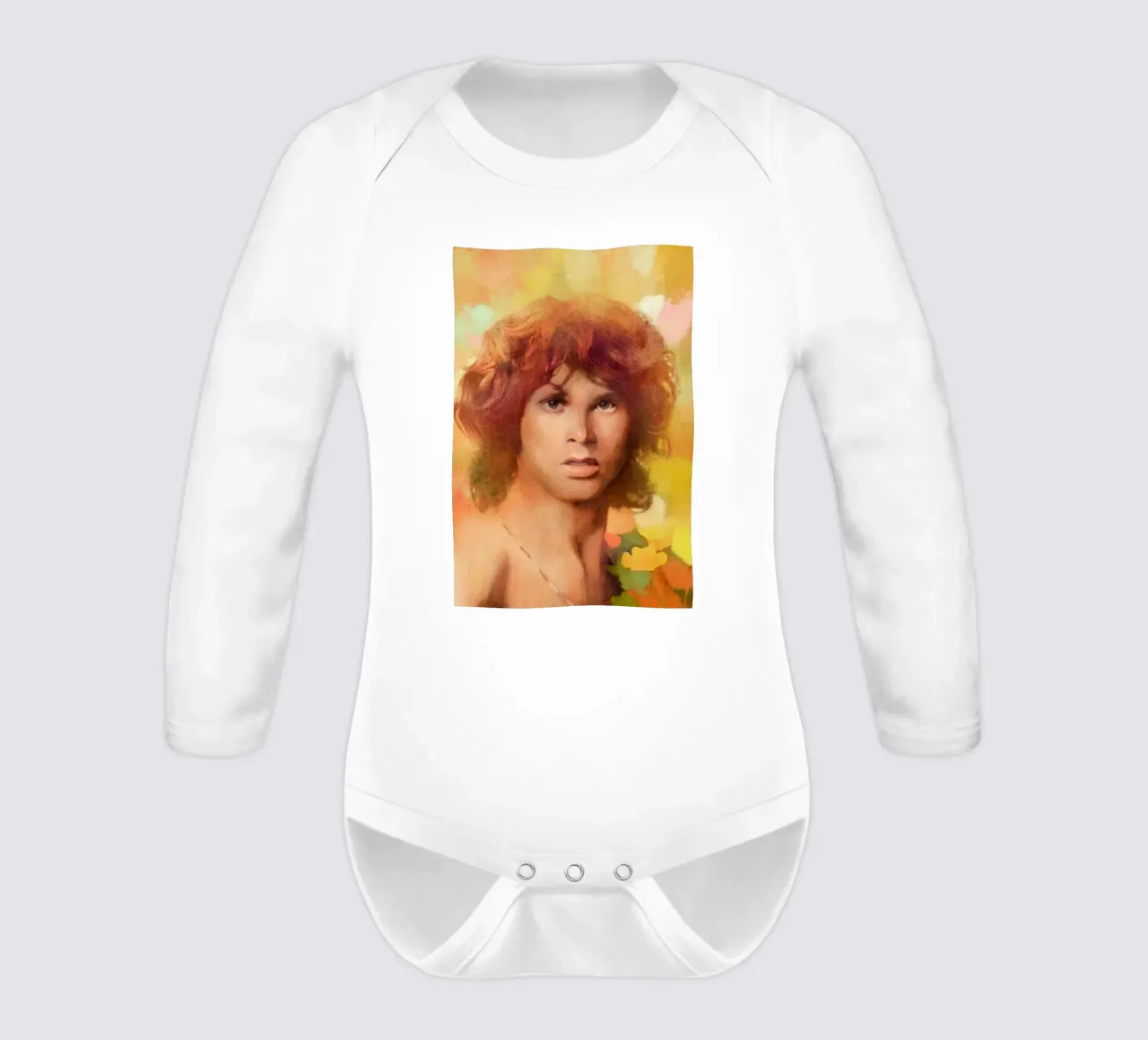 Jim Morrison - Mystischer Dichter Langarm Babybody von Artascy Art