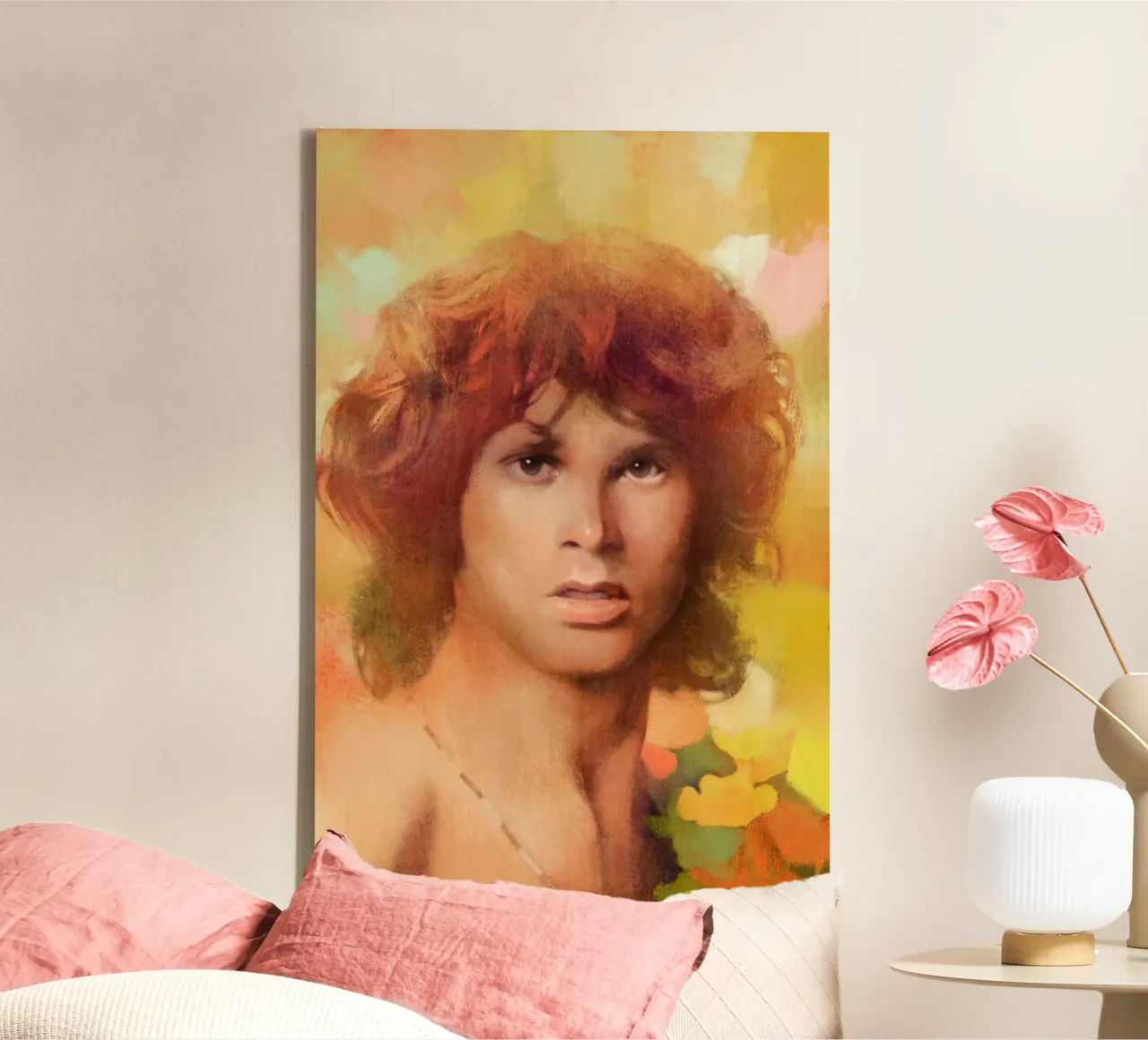 Jim Morrison - Poeta mistico tela con Cornice a cassetta da Artascy Art