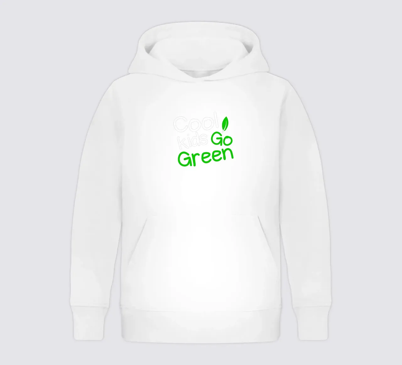 Cool kids go green felpa bambino con cappuccio da greencitiesmovement