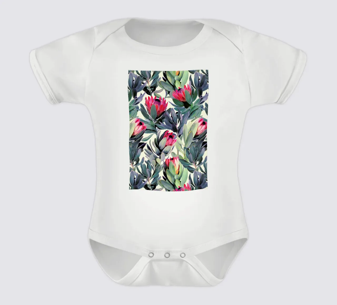 Painted Protea Pattern body bébé de Micklyn Le Feuvre