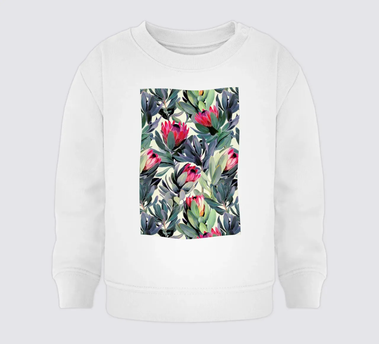 Painted Protea Pattern felpa neonato da Micklyn Le Feuvre