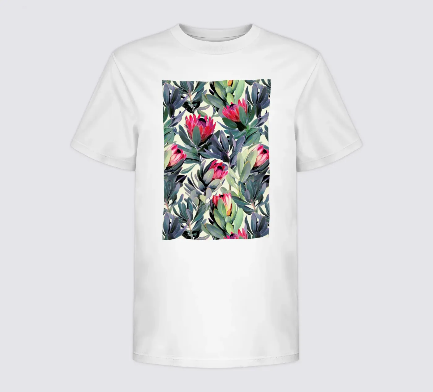 Painted Protea Pattern Kinder T-Shirt von Micklyn Le Feuvre