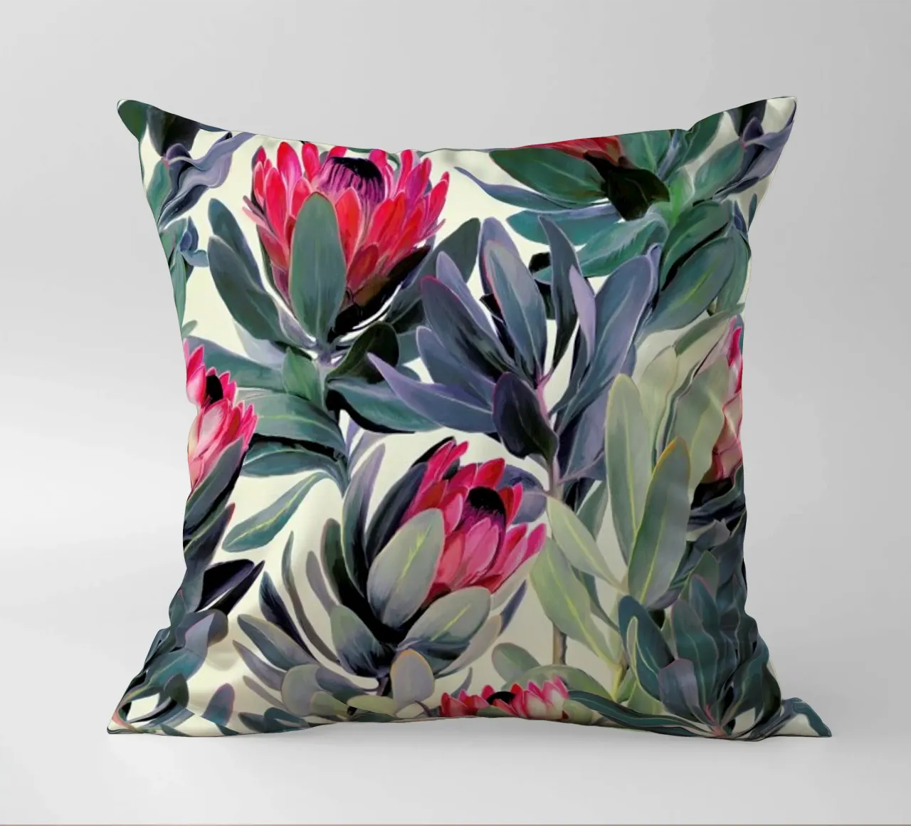 Painted Protea Pattern cuscino da Micklyn Le Feuvre