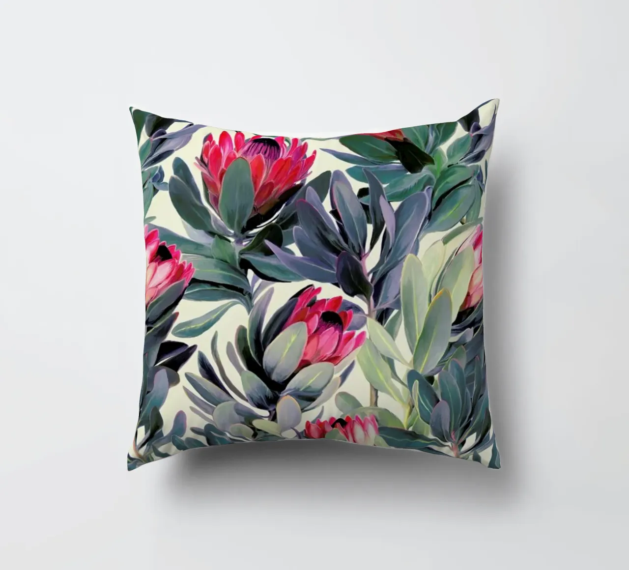 Painted Protea Pattern cuscino da Micklyn Le Feuvre