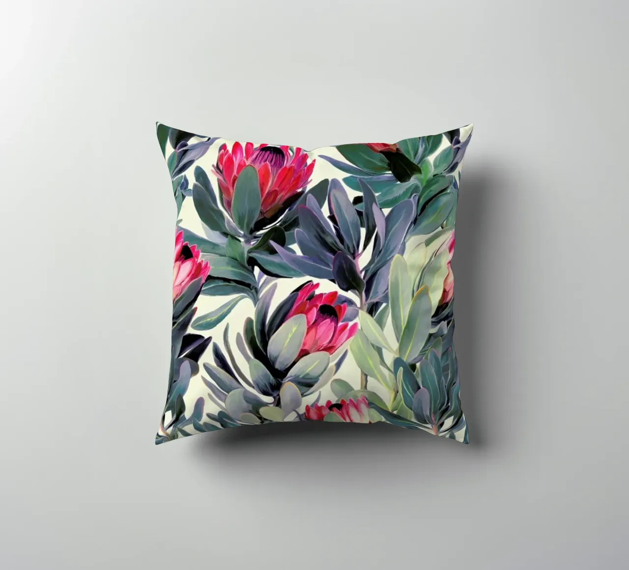 Painted Protea Pattern cuscino da Micklyn Le Feuvre